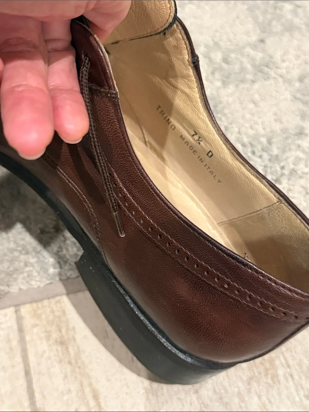 Bally Men's Brown Leather Cap-Toe Oxfords
